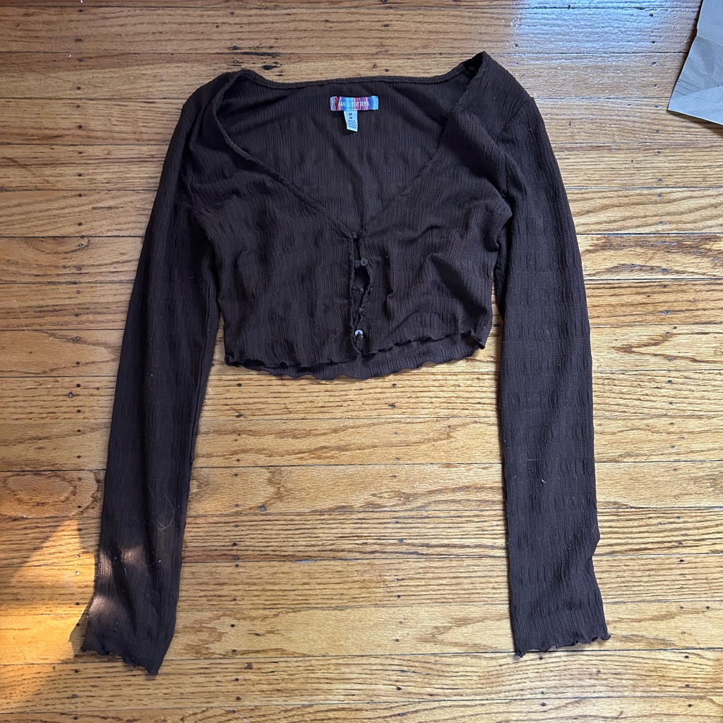 Top Urban Outfitters Cropped Cardigan Size Medium